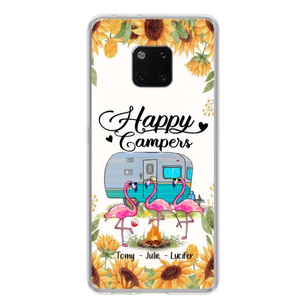 Personalized Camping Flamingo Phone Case - Happy Campers - For Xiaomi, Oppo And Huawei Phone Case - JLDWNZ