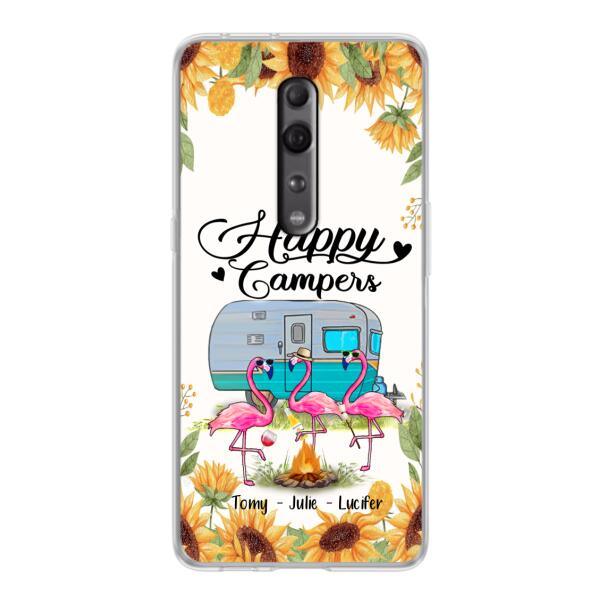 Personalized Camping Flamingo Phone Case - Happy Campers - For Xiaomi, Oppo And Huawei Phone Case - JLDWNZ