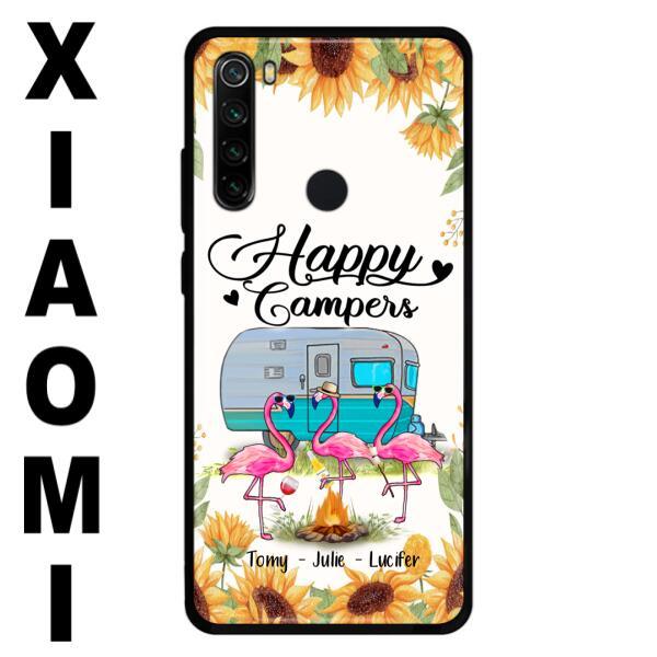 Personalized Camping Flamingo Phone Case - Happy Campers - For Xiaomi, Oppo And Huawei Phone Case - JLDWNZ