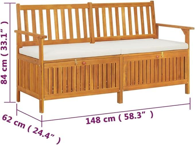 vidaXL Patio Storage Bench 58.3