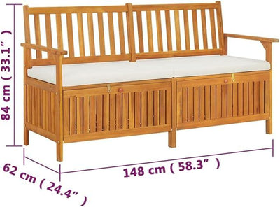 vidaXL Patio Storage Bench 58.3