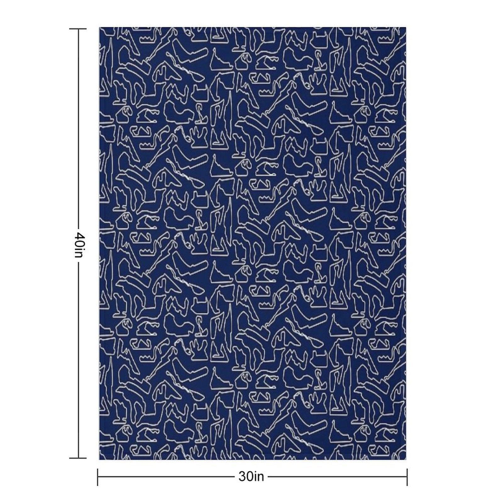 F1 Tracks 2023 (Dark Blue) Throw Blanket