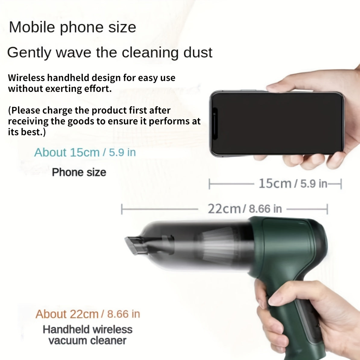 A three in one wireless vacuum cleaner with a high power, which can be used for suction, air extraction, and blowing, both in the car and at home. It has an extended battery life, can absorb dust, debris, pet hair, air extrac DSers Fulfillment