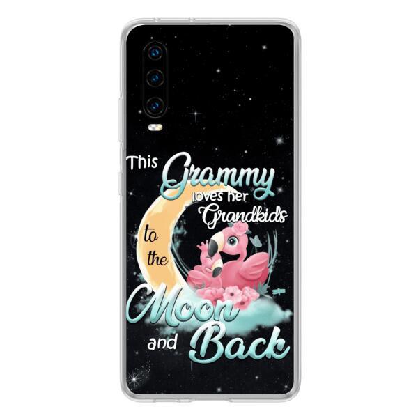 Personalized Grandma Flamingo Phone Case - This Grammy Loves Her Grandkids To The Moon And Back - For Xiaomi, Oppo And Huawei Phone Case - HWDFYR