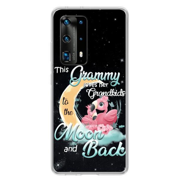 Personalized Grandma Flamingo Phone Case - This Grammy Loves Her Grandkids To The Moon And Back - For Xiaomi, Oppo And Huawei Phone Case - HWDFYR