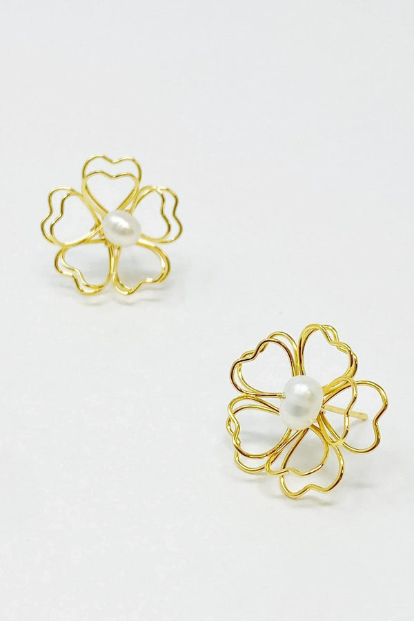 Heart Petals With Freshwater Pearl Earrings - Gifts for You 'n Me