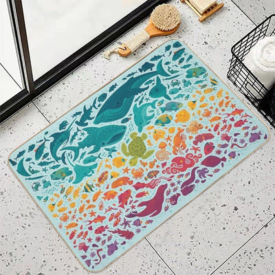 Aquatic Spectrum 2  Light Blue  Toxin-Free Bath Mat