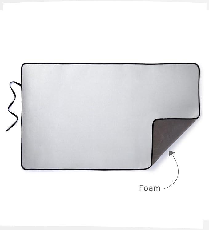 Encasa XO Ironing Mat/Pad - Metallic Silver (Large 48