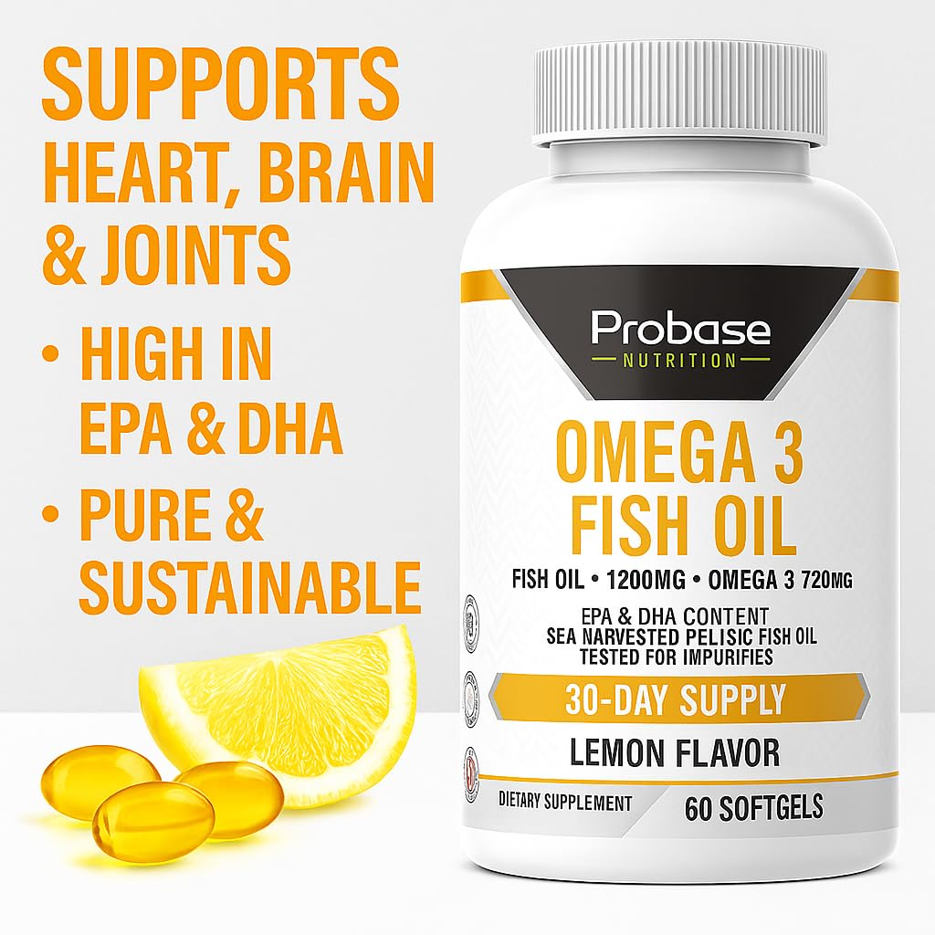 Omega 3 Fish Oil 30 Softgels 30-Day Supply