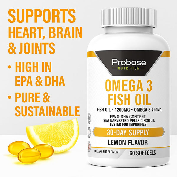 Omega 3 Fish Oil 30 Softgels 30-Day Supply