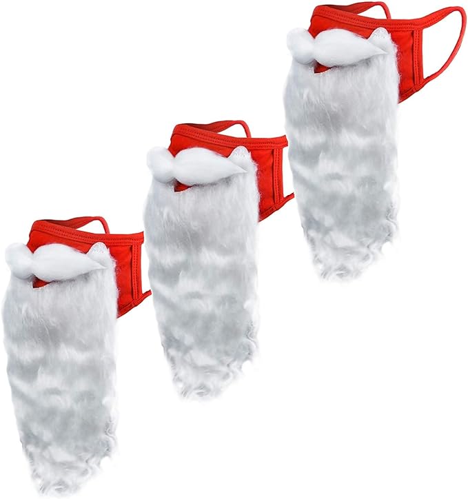 3-Pack Santa Beard Face Mask