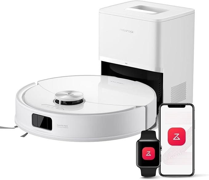 roborock Q10 S5+ Robot Vacuum and Mop with Self-Emptying, 10,000Pa Suction, Upgraded from Q8 max+, Obstacle Avoidance, Sonic Mopping, Dual Anti-Tangle Design, Auto Mop Lifting, Ideal for Pet Hair