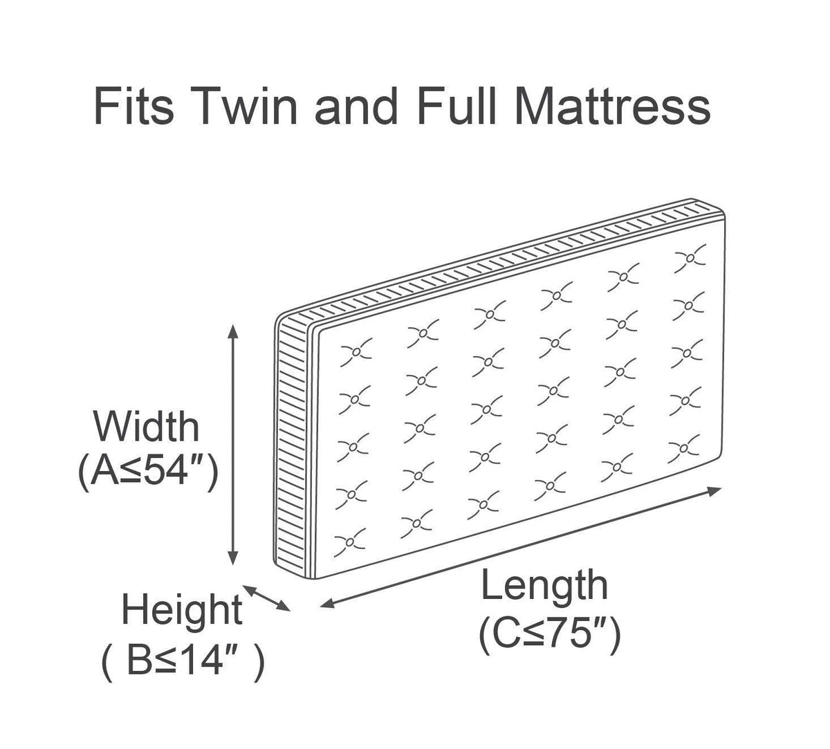 ComfortHome Mattress Bag for Moving, 3 Mil, Twin and Full Size