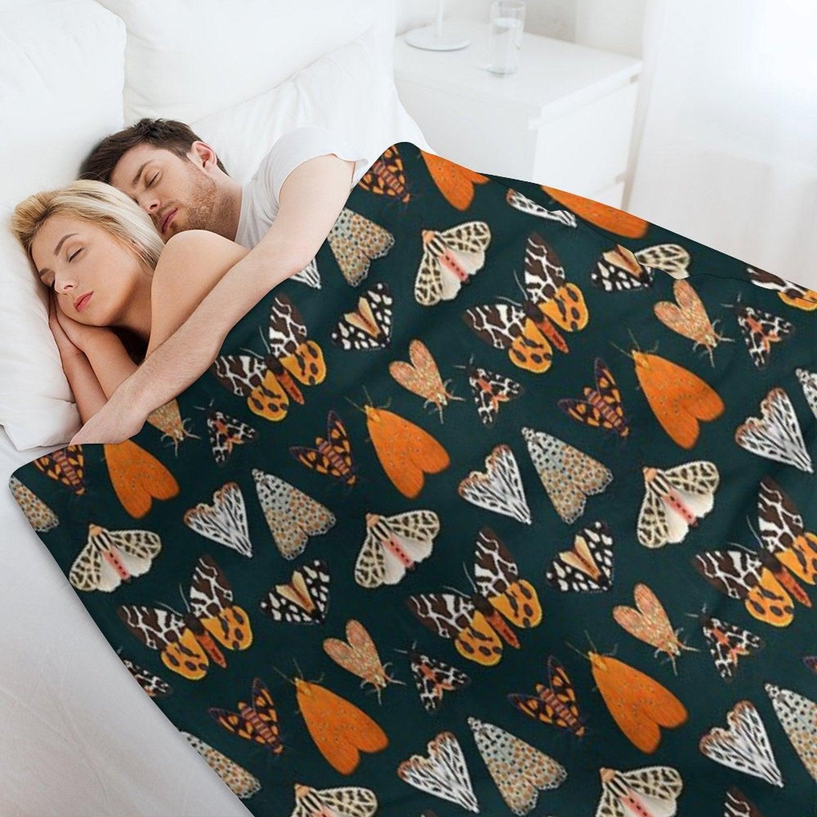 Tiger Moths Throw Blanket