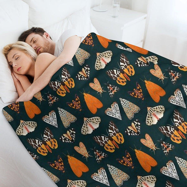 Tiger Moths Throw Blanket