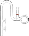 Glass Lily Pipe Spin Outflow with Surface Skimmer for Aquarium Planted Tank (17mm for 16/22mm (5/8'' i.d.) tubing)