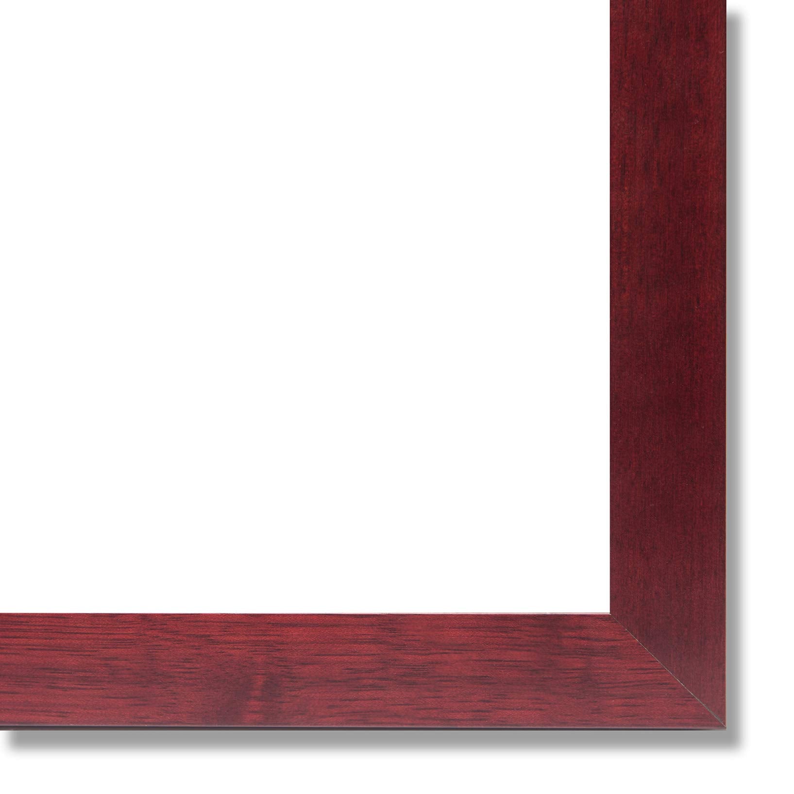 Framed Christmas Art - Santa Claus Picture with Solid Wood Cherry Frame