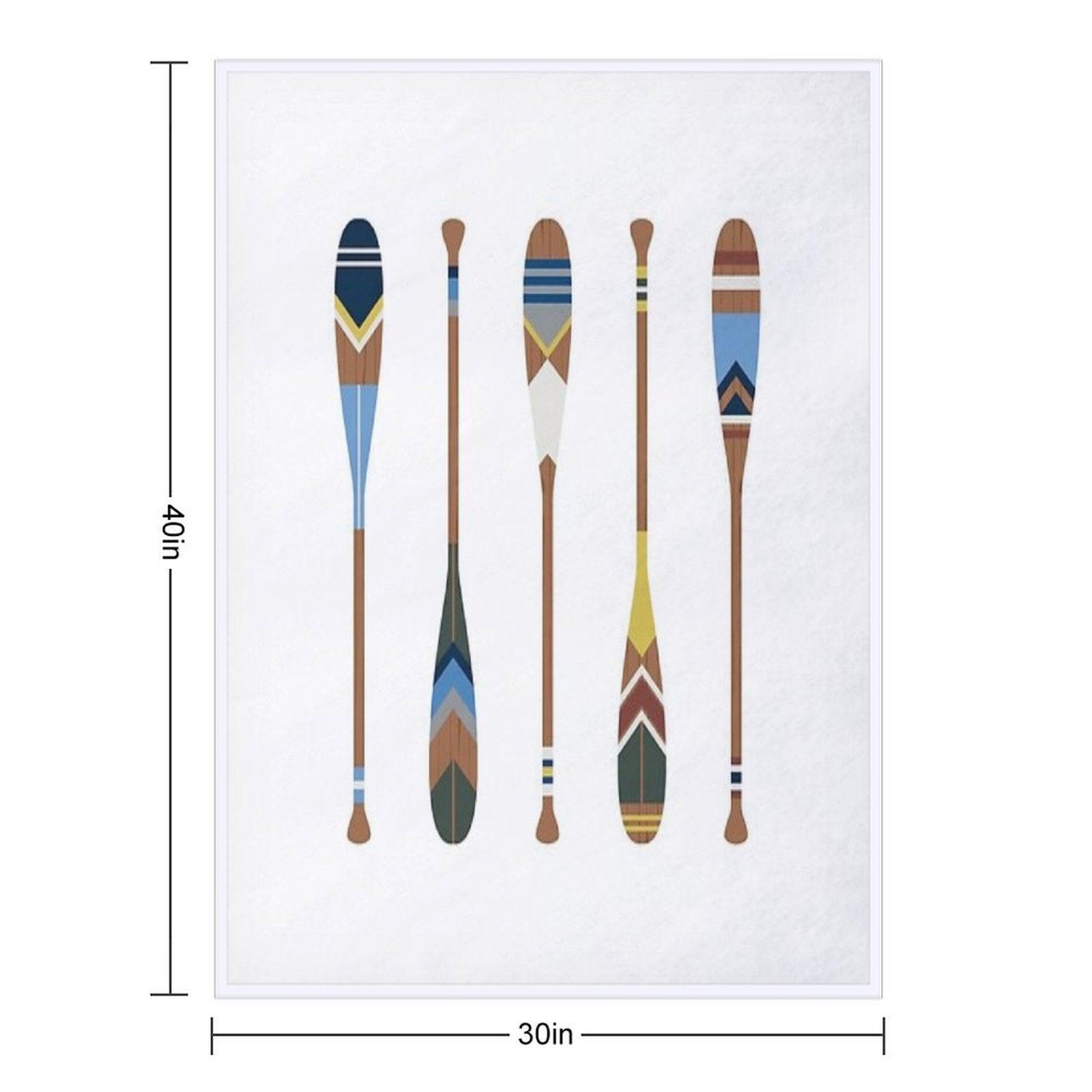 Painted Oars Throw Blanket