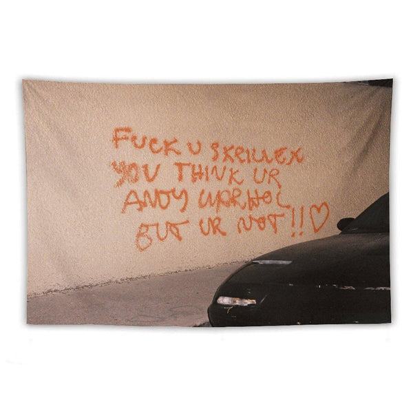 FCK U SKRILLEX YOU THINK UR ANDY WARHOL BUT UR NOT!! ˂3 Tapestry
