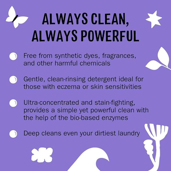 Molly's Suds Liquid Laundry Detergent | Clean Laundry Detergent Soap for Sensitive Skin | 2x Concentrated, High Efficiency (HE) (Lavender - 200 Loads)