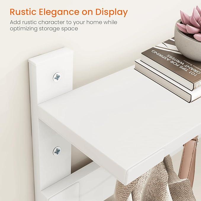 Homode Coat Rack With Wall Shelf, 29