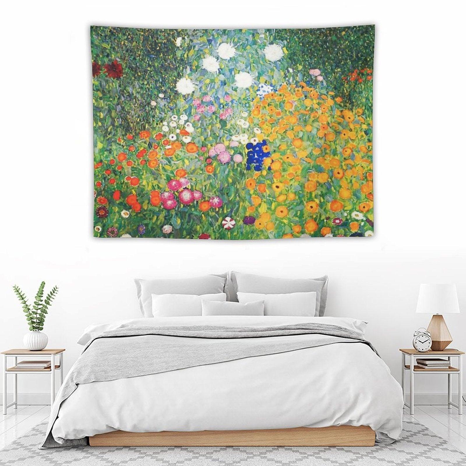 Flower Garden by Gustav Klimt Tapestry