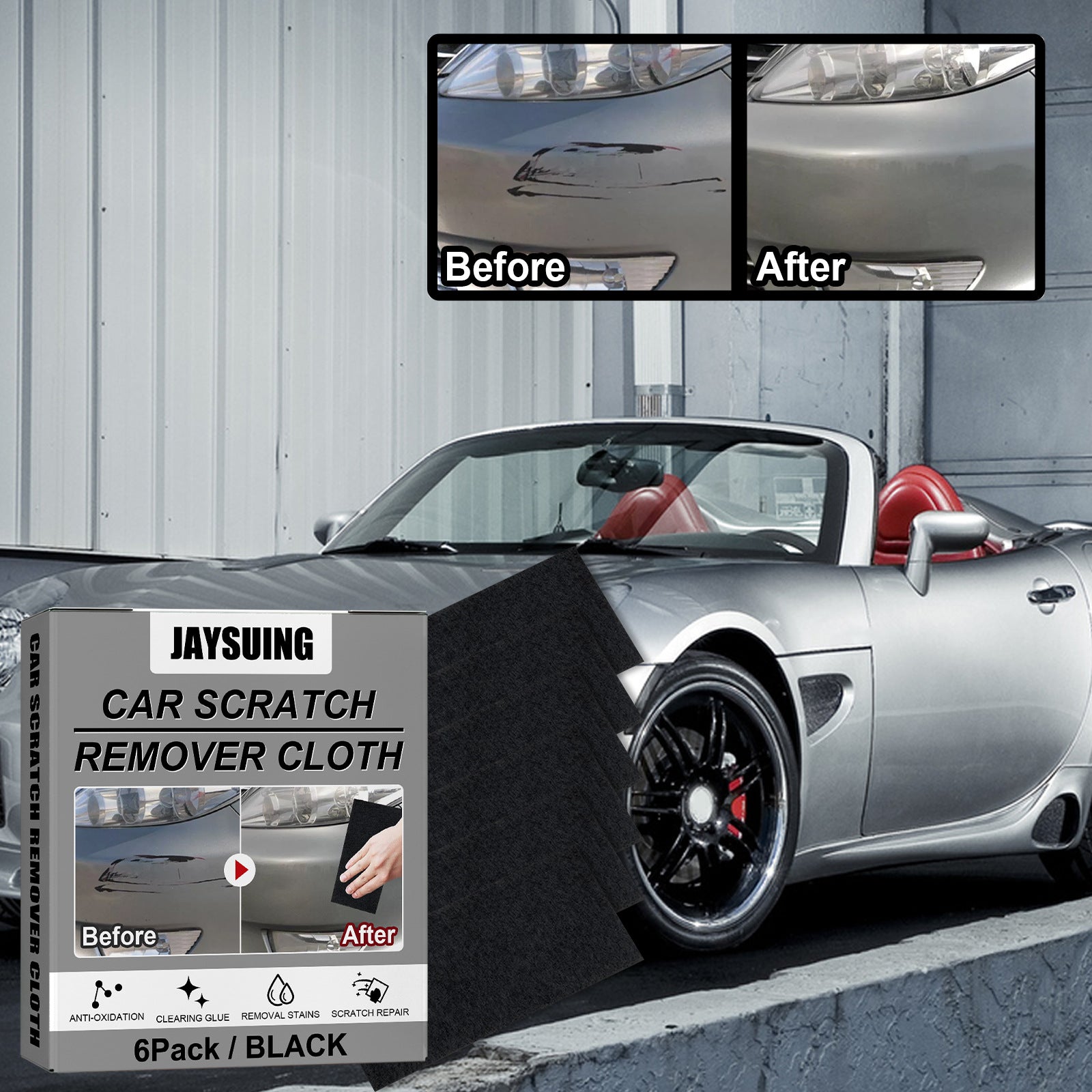 Car Scratch Remover Cloth, Nano Flash Cloth Car Scratches Water Stain Cleaning Scratches Care And Maintenance