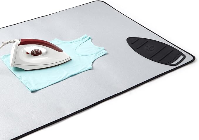Encasa XO Ironing Mat/Pad - Metallic Silver (Large 48