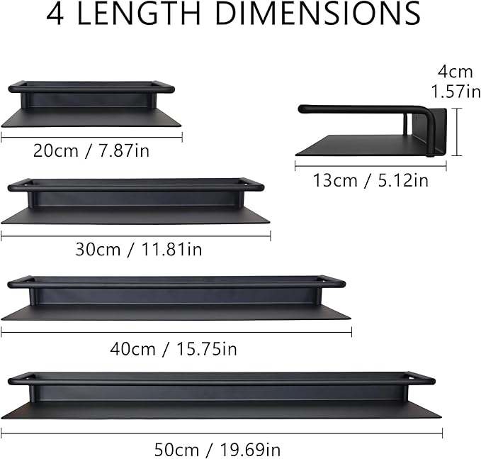 JOOM Wall Shelf,Metal Floating Shelf,12