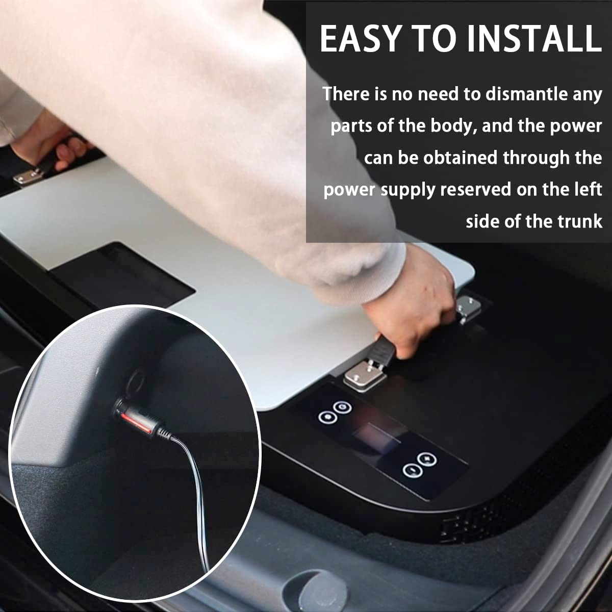 Portable freezer specially designed for Tesla Model Y