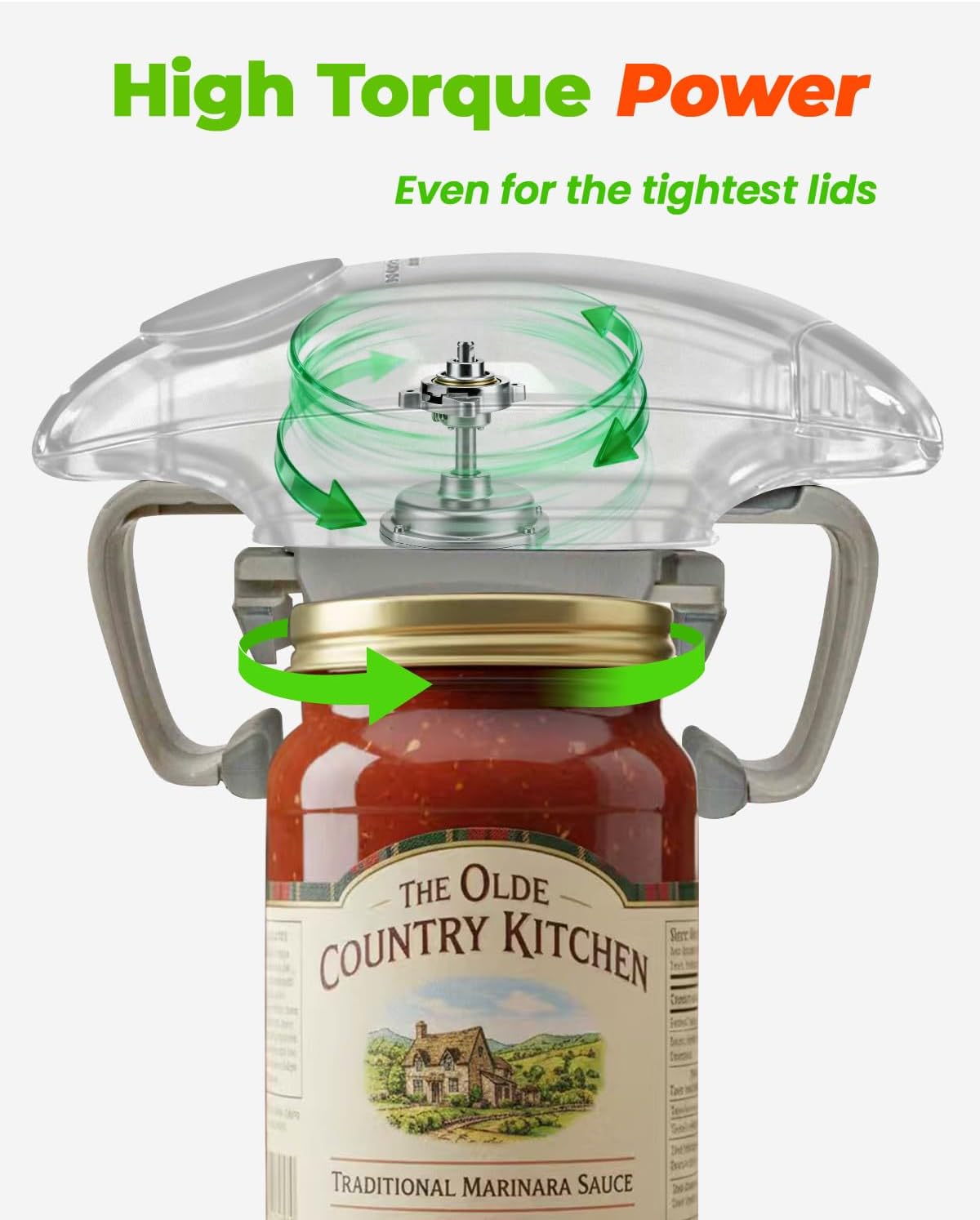 Electric Jar Opener for Seniors, One-Touch Bottle & Lid Opener