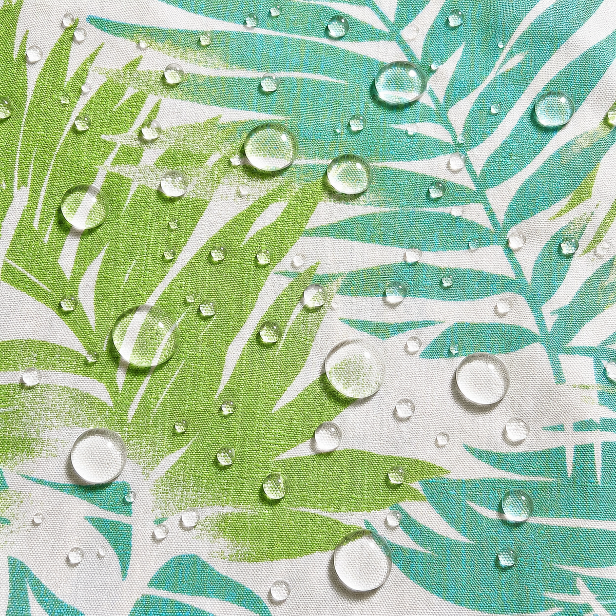 6 Pack Outdoor Pillow Covers - Tropical Palm Aqua