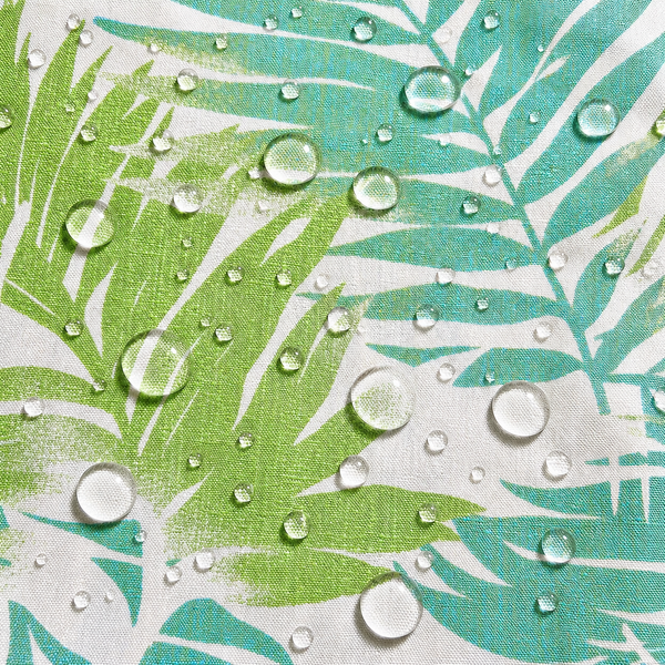 6 Pack Outdoor Pillow Covers - Tropical Palm Aqua
