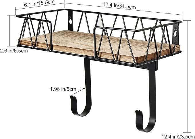 TJ.MOREE Ironing Board Holder Wall Mount - Laundry Room Iron and Ironing Board Hanger Laundry Room Decor Organization and Storage (T&V Shaped)
