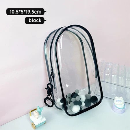 Labubu storage bag PVC high transparency thickened outdoor bag Xingdailu cotton doll exhibition walking bag labubu