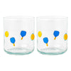 Khen Set of 2 Pickleball Paddle Icon Juice Glass Athletic Sports Cup 14.8oz