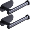Toilet Paper Holder,Matt Black, Wall Mount,Upgraded Adhesive Toilet Paper Roll Holder,no Drilling,Bathroom/Rv/Washroom, SUS 304 Stainless Steel, Rustproof (Black, 2 Pieces)