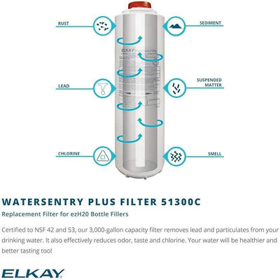 Elkay LZSG8WSK EZH2O Wall Mounted Drinking Fountain and Hands Free Bottle Filling Station with Cooler - Light Gray Granite