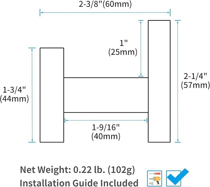 Angle Simple Bathroom Towel Hook 2 Pack, SUS304 Stainless Steel Bath Robe Holder, Modern Coat Hook Wall Mounted, Brushed Nickel