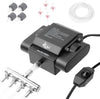 AQQA Powerful Aquarium Air Pump Adjustable Fish Oxygen Aerator Pump for Basement Aquarium Ponds Hydroponic 4 Outlets Commercial Air Pump Bubbler with Accessories for Fish Tank Up to 600Gal(10W,237GPH)