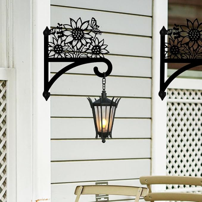 Peacoblue Iron Plant Hangers Hooks for Outdoor Indoor Hanging Plants Flower Fern Pots Lantern Bird Feeder Wind Chimes, 12