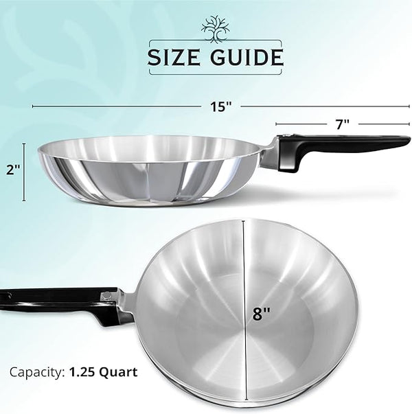 8-Inch Chef Skillet – Quick & Even Heat Distribution – Lightweight Cast Aluminum Frying Pan