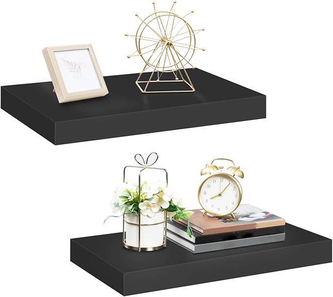 HOOBRO Floating Shelves for Wall, Wall Mounted Shelf Set of 2, 15.7
