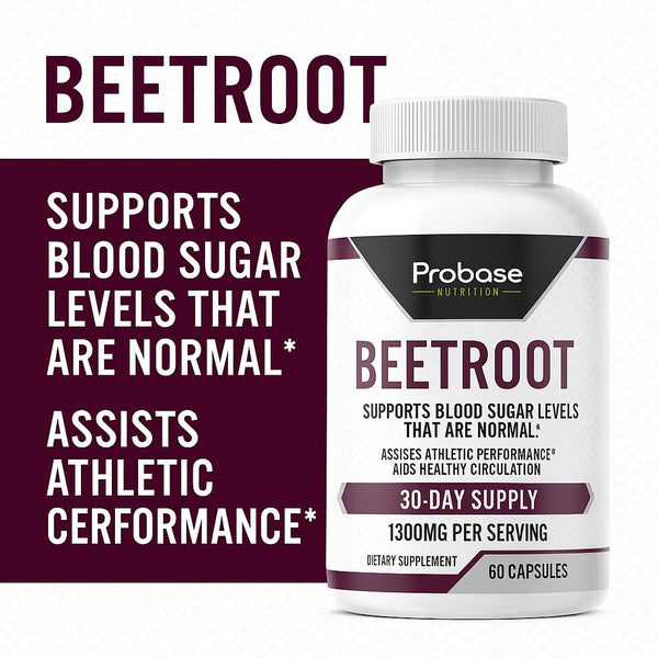 Probase Nutrition Beetroot 60 Capsules 30-Day Supply