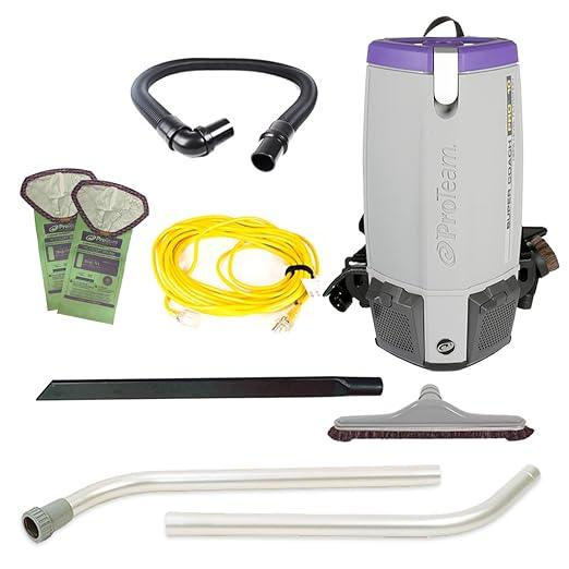 Super Coach Pro 10, 10 qt. Backpack Vacuum w/Horse Hair and Nylon Brush Blend Hard SurfaceTool Kit, 107342, Corded