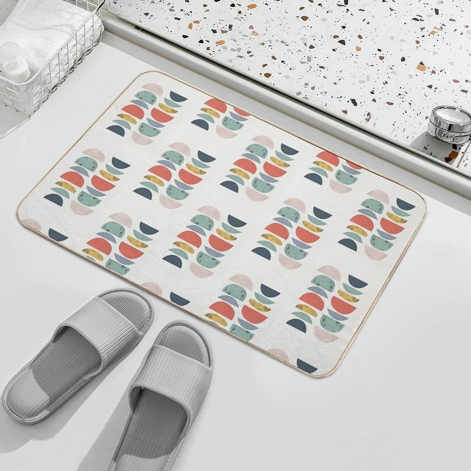 Mid Century Retro Bath Mat