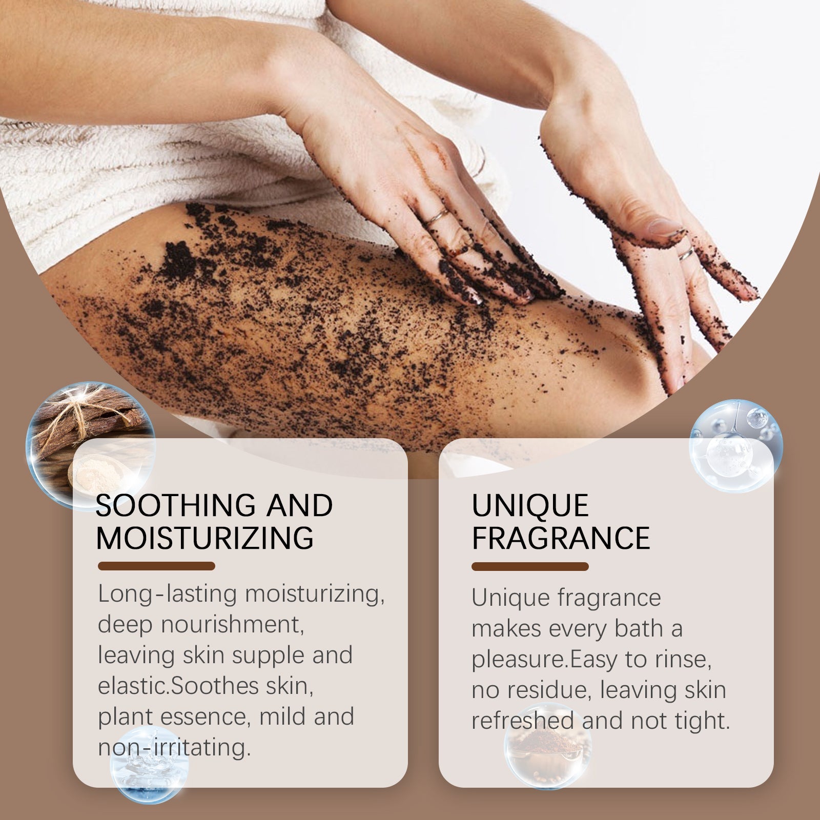 Coffee Body Scrub Gently Cleanses Skin, Exfoliates, Moisturizes And Refreshes Skin
