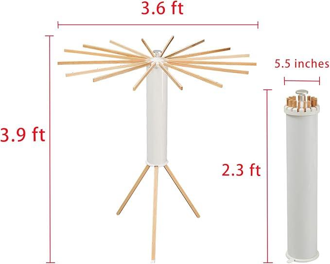 JOOM Tripod Clothes Drying Rack, Garment Rack Portable and Foldable Space Saving Laundry Drying Rack - Drying Rack Clothing Floor Folding Balcony Bedroom Household Wooden