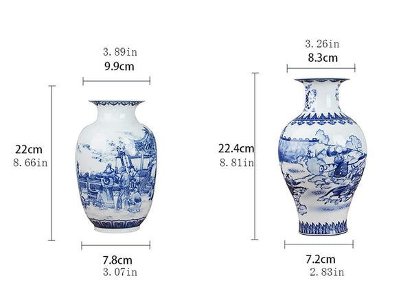 Classic Antique Chinese Blue and White Ceramic Vase