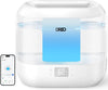 Dreo Smart Humidifier, Cool Mist Humidifiers for Bedroom, Quiet 4L Top Fill Ultrasonic Humidifiers for Home Office Plant & Baby with Nightlight, LED Display, 36H Runtime, APP/Voice Control, HM311S